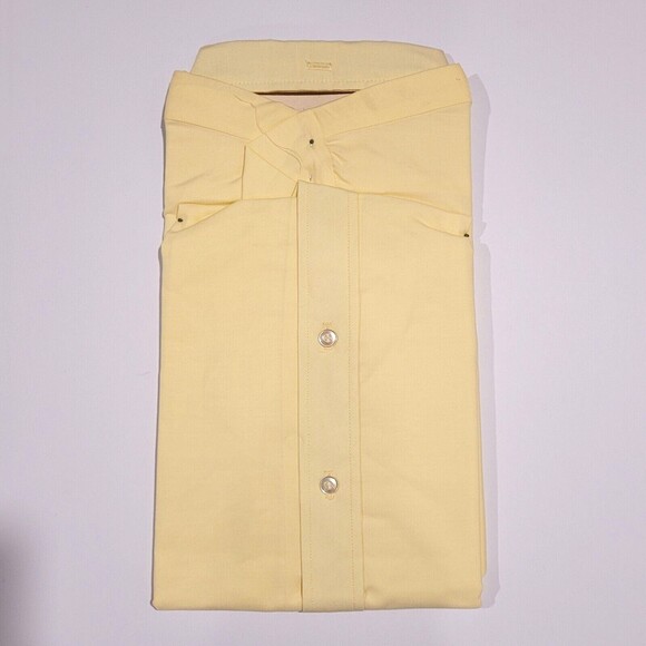 NEW 1950s Glenbrooke Yellow Button Up Pocket Collar Shirt M 14/36 Penneys VTG - Picture 5 of 6